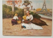 F. BORRELLI QUADRO D'AUTORE CON VARI SOGGETTI  CLASSICO VARIE MISURE