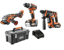 TRAPANO SMERIGLIATRICE TASSELLATORE KIT AEG 18V JP18H3-402TB CON KIT ENERGIA 4Ah