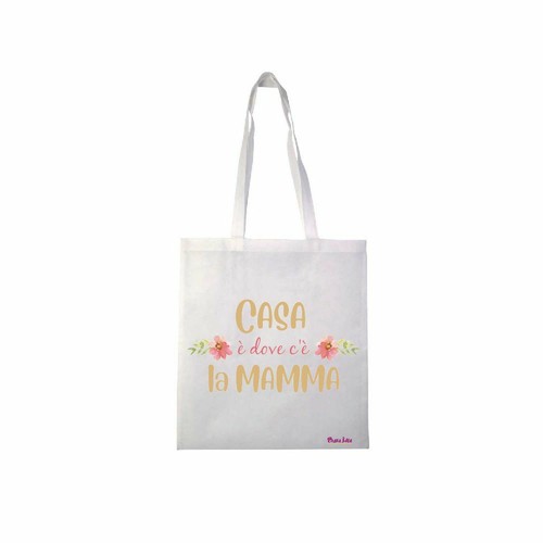 Borsa poliestere 36x40 scritta - borsa,