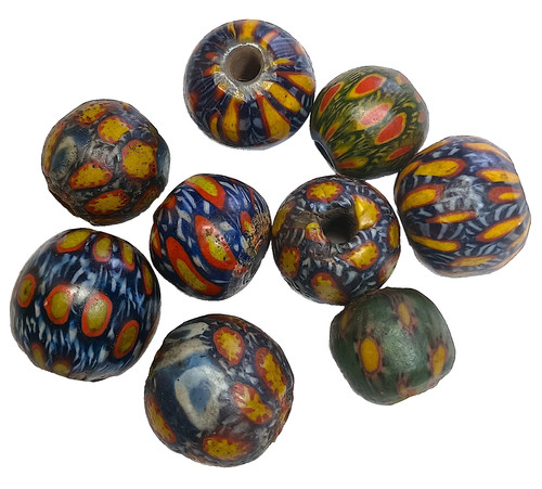Perline vetro lotto 9 pezzi - 9,