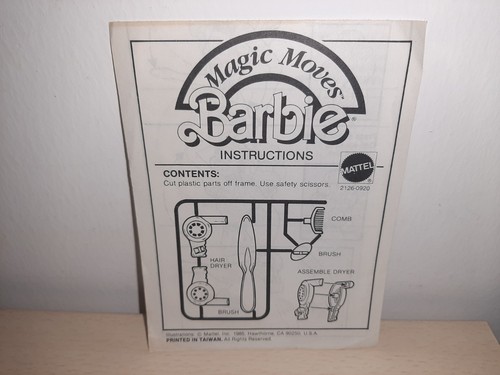 Libretto istruzioni barbie - istruzioni,