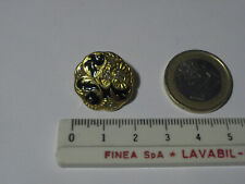 BOTTONE METALLO SMALTO COLOR ORO NERO ARTIGIANALE DIAMETRO 2 CM DA SARTORIA