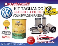 KIT TAGLIANDO VOLKSWAGEN PASSAT 2.0 TDI 110KW - 4 FILTRI +5L OLIO BARDAHL 5W30