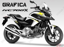 ADESIVI DECAL STICKERS FOR HONDA NC700X NC 700 X RACING CARENA GRAFICA NERO GIAL