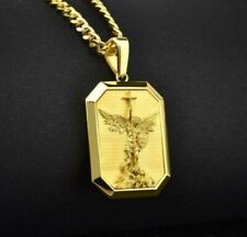 St Michele Arcangelo Protezione God Warrior Spada Militare Diavolo 14k 18k Oro