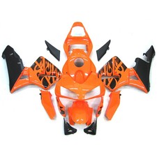 Orange Flame Black Fairing For