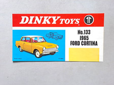 Dinky Toys 133 1965 Ford Cortina Foglietto Espositore Negozio - Ottime Condizioni