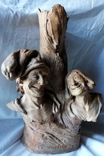 Caltagirone, F.lli Bongiovanni Vaccaro. Gruppo in terracotta, fine XX secolo.   