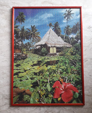 Quadro puzzle 1000 pezzi incorniciato Ravensburger tropicale capanna natura