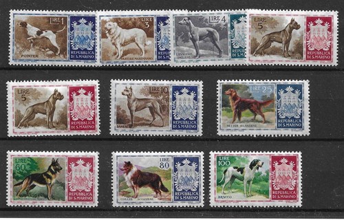 San marino 1956 valori cani - san,