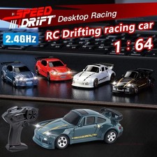 RC Drift Car 1:64 Remote Control Car 4WD Mini Toy with Blue Lights 2.Az