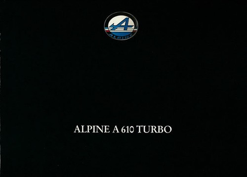 Brochure renault alpine a610 - brochure,
