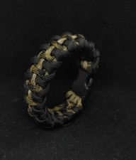Bracciale  Paracord Military Tan Black Brown fatto a mano su misura Edc Outdoor 