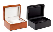 ASTUCCIO OROLOGIO LEGNO LUCIDO CUSTODIA PER OROLOGIO CON CUSCINO 