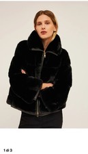 cappa nera ecopelliccia marca motivi taglia 44