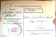 2 cartoline PRIGIONIERI DI GUERRA UFFICIALI a HANNOVER GERMANIA 1918-1584