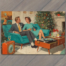 POSTCARD Midcentury Christmas