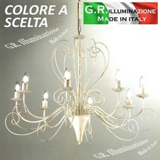 LAMPADARIO IN FERRO BATTUTO 8