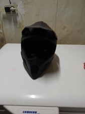 Casco cross enduro integrale omologato nero opaco con visiera parasole 