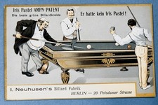 Cartolina Pubblicitaria Biliardi Formato Piccolo