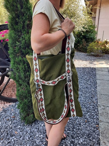 Borsa modello tracolle - 3, verde