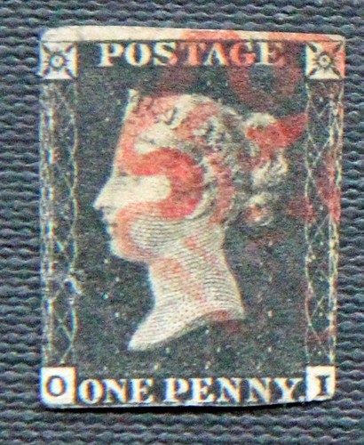 1840 penny nero rosso - 1840,
