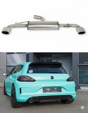 Scarico sportivo duplex acciaio inox per Scirocco 3 (13) con diffusore posteriore R 2008-2018