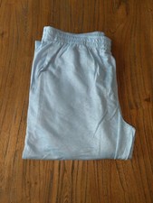 Pantaloni Majestic Sport Lusso Donna Uomo 94% Lino Azzurro Cielo Taglia 4