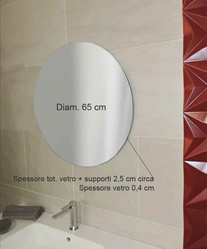Specchio rotondo filo lucido - specchio,