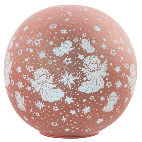 Lampada sfera angioletti - lampada, rosa