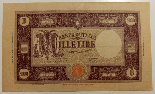 1000 lire 1945 - lire, bb