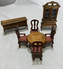 Mobili Per Casa Bambole Sala Cofanetto 7pezzi Pari Al Nuovo Vintage