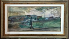 Quadro " Ponte della Ghisolfa  "   Ernesto Treccani 