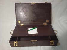 SCRITTOIO DA VIAGGIO A LIBRO IN LEGNO VINTAGE ORIGINALE  anni '60 RESTAURATO