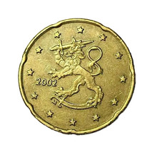 Moneta Finlandia 20 Cent 2002 -LEONE ARALDICO-