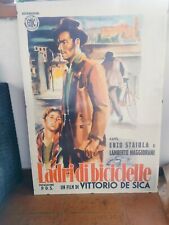manifesto cinematografico LADRI DI BICICLETE  ANNI 70 Vittorio De Sica 100x70