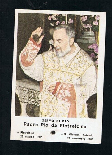 Santino reliquia padre - reliquia, pio