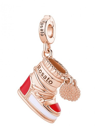Charm rosato storie argento - rosato,