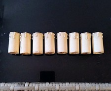 Manicotti originali porta-candela antichi E14 per lampade e lampadari in ottone 