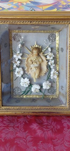 Antico gesù bambino cera - antico,