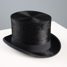 Cappello a Cilindro Vintage Feltro di Pelliccia Italia XX Secolo Originale