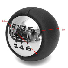 Pomello Leva Cambio CROMATO in Pelle 6 Marce Adatto per FIAT SCUDO dal 2007