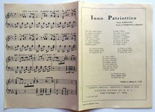 VINTAGE SPARTITO MUSICALE INNO