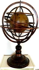 Mappamondo nautico con sfera armillare vintage