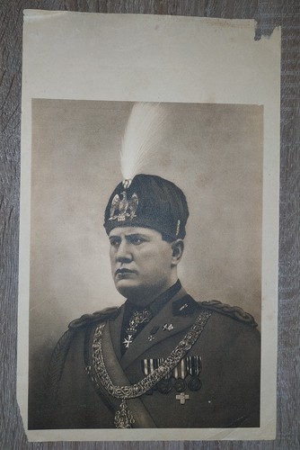 Grande foto benito mussolini - -,