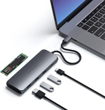 USATO Satechi hub USB-C a type C 100W+2x USB-A+HDMI+alloggiamento SSD M.2 SATA