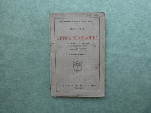 Aristotele etica nicomachea - l'etica,
