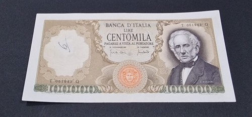 Centomila 100000 lire manzoni - centomila,