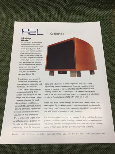 Rel acoustics gibraltar g2 - rel,