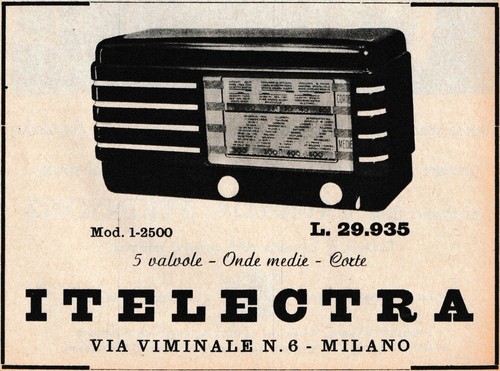 Pubblicita 1951 itelectra - pubblicita',